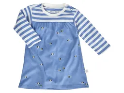 HANS NATUR Baby Kleid Langarm Bio-Baumwolle Biene blau Gr.50/56 – Produktbild 1 von 1