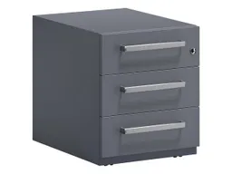 Bisley Bisley Rollcontainer "Note" mit Griff, 3 Schubladen T 56,5 cm anthrazitgrau – Produktbild 1 von 1