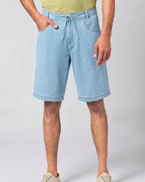 HempAge HempAge Herren Bermuda Denim Hanf/Biobaumwolle, Aqua(blau), – Produktbild 2 von 3