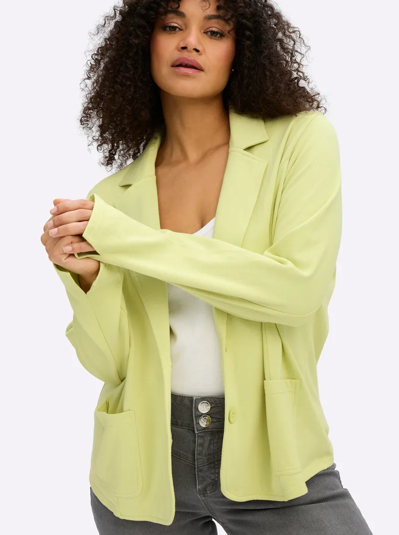 sheego Sweatblazer, Pistazie, – Produktbild 2 von 2