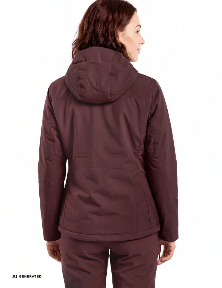 Vaude Vaude Outdoorjacke SE Women's Morkon Wool-lined Jacket (1-St) wind- und wasserdichte Jacke mit Wollfutter, Schwarz, – Produktbild 3 von 4