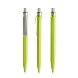 prodir prodir QS50 Soft Touch PRS Push Kugelschreiber, Yellow Green-Silver satin finish – Produktbild 1 von 1