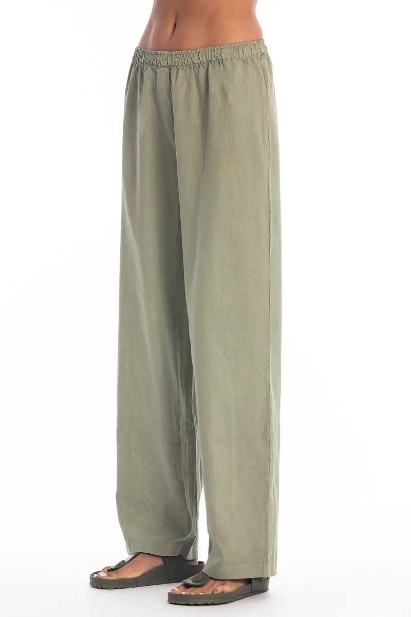 RAVENS VIEW IBIZA RAVENS VIEW IBIZA Damen vegan Hose Ocata Khaki, Olivgrün, – Produktbild 1 von 2
