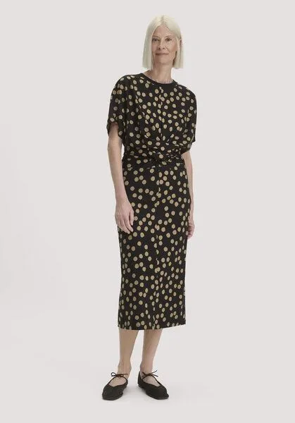hessnatur hessnatur Jersey Kleid Midi Oversize aus reiner Bio-Baumwolle, Schwarz, – Produktbild 1 von 4