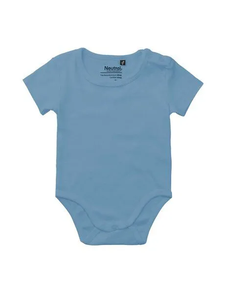 Neutral Neutral® Baby Wickelbody Strampler Kurzarm, Dusty indigo, – Produktbild 1 von 4