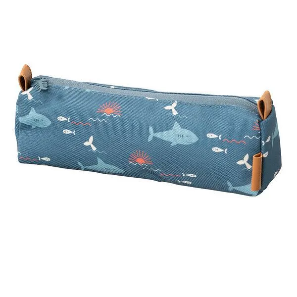 Fresk Fresk Federmäppchen für Kinder – 22 × 6 × 7 cm, aus recyceltem PET, Shark, – Produktbild 1 von 2