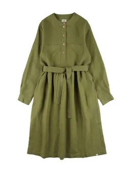 MATONA MATONA Damen vegan Kleid Mit Gürtel Kardamom Grün – Produktbild 1 von 1