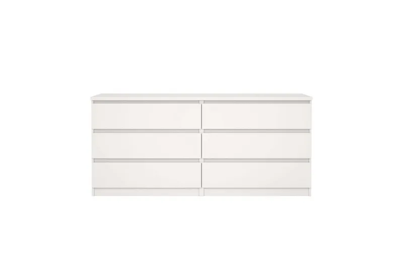 Home affaire Kommode Naia - 6 Schubladen & grifflose Front, Made in Denmark (Breite: 158 cm), Viel Stauraum mit griffloser Front, in mehreren Farben, Weiß, – Produktbild 5 von 5