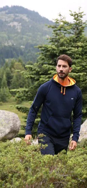Woolona Woolona Kapuzenpullover - SCOUT - 100% Merinowolle, Navy, – Produktbild 4 von 4