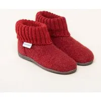 Gottstein Gottstein Kinder Hüttenschuh Alpine Boot RU - Aus reiner Bio-Schafwolle für Jungen & Mädchen mit Gummisohle - Hausschuh Made in Tirol, Rot, – Produktbild 1 von 1