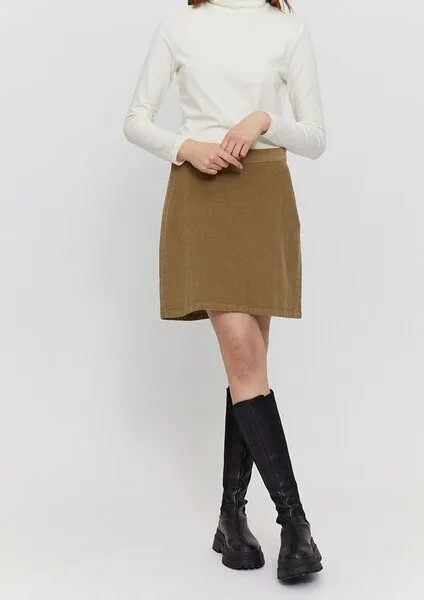 Mazine Mazine Kurzer Rock - Noda Skirt - aus Bio-Baumwolle, Braun (clay), – Produktbild 2 von 4