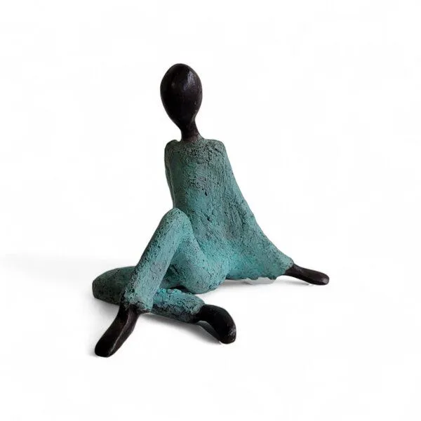 Moogoo Creative Africa Moogoo Creative Africa Bronze-Skulptur "Elegante Grazie" | Unikate | verschiedene Farben, Türkis, – Produktbild 1 von 1