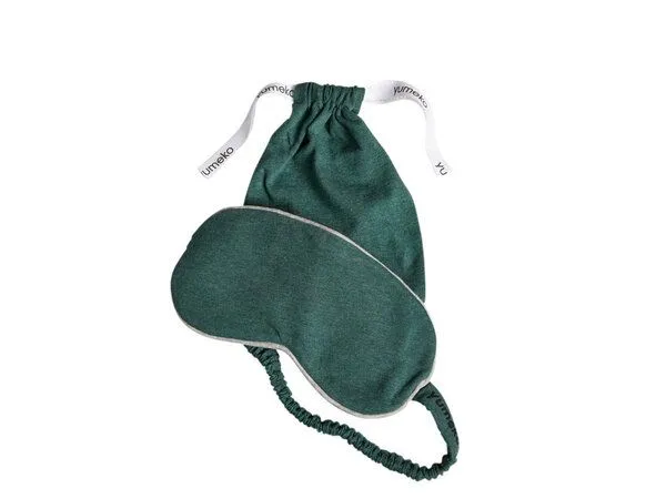 Yumeko Schlafmaske Jersey Yumeko aus Bio-Baumwolle, Pine green, – Produktbild 1 von 1