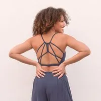 Jaya Jaya CAROLINA TENCEL - Damen - Bra für Yoga aus Lyocell/Baumwoll-Mix, Nightblue/blue, – Produktbild 1 von 1