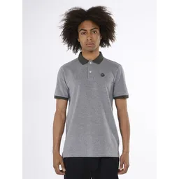 KnowledgeCotton Apparel KnowledgeCotton Apparel Melange T-Shirt - Yarn dyed badge polo - aus Bio - Baumwolle – Produktbild 1 von 1