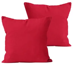 Carpe Sonno Kissenbezug 40x40 40x80 80x80 Baumwoll Kopfkissen Bezug Kissenhülle Kissenbezug, (2 Stück), Renforce Kissenbezüge 40x40 cm, Uni Rot einfarbig – Produktbild 1 von 1