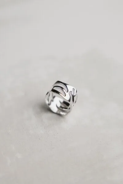 Jyoti - Fair Works Jyoti - Fair Works Ring Koppal Messing/ Silber, Silber, – Produktbild 1 von 3