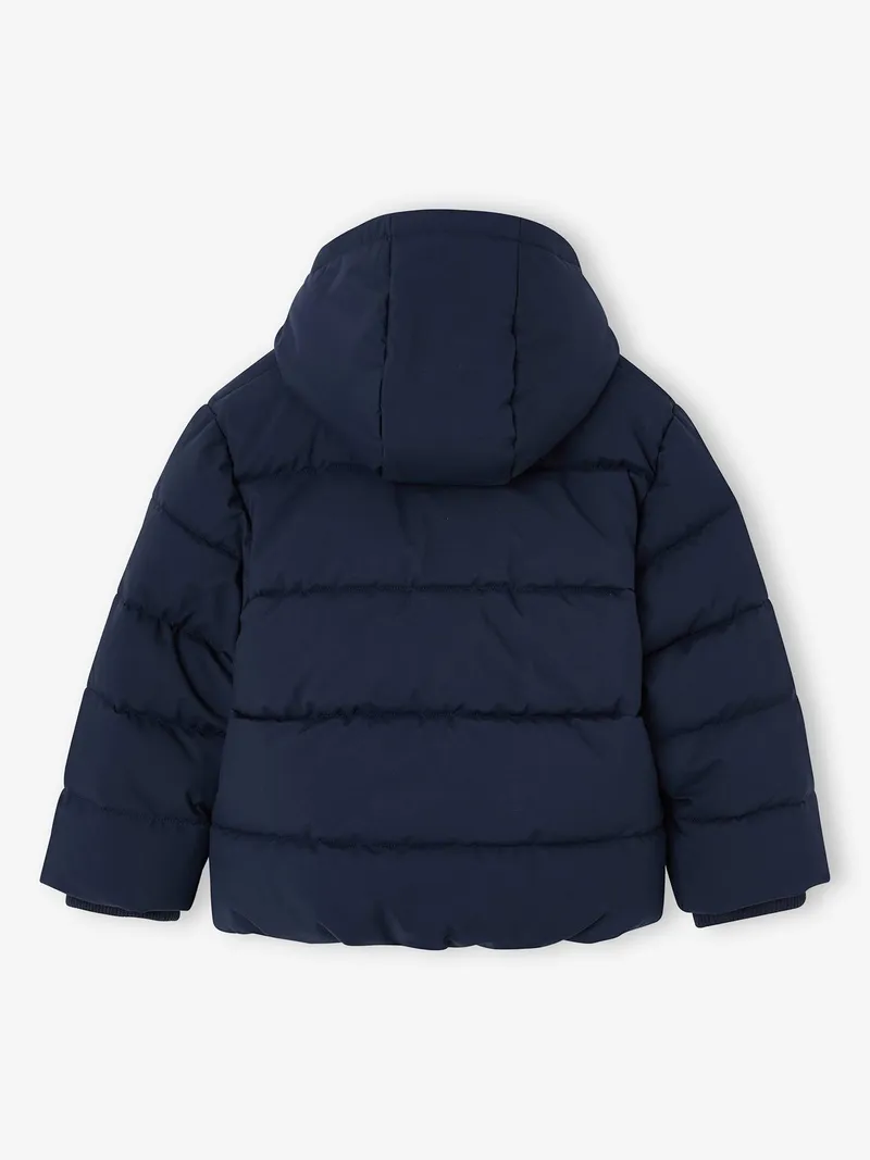 Vertbaudet Jungen Steppjacke mit Kapuze und Fleecefutter, Marine, – Produktbild 2 von 4