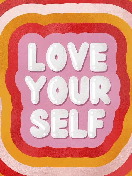 Photocircle Photocircle Poster / Leinwandbild - Love Yourself retro type – Produktbild 1 von 4
