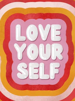 Photocircle Photocircle Poster / Leinwandbild - Love Yourself retro type – Produktbild 1 von 1