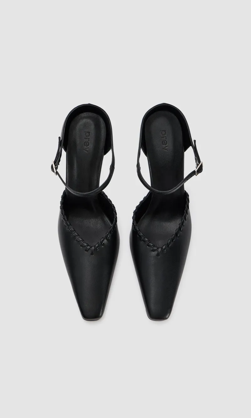 Prev Prev Damen vegan Heels Grace Schwarz, Schwarz, – Produktbild 1 von 2