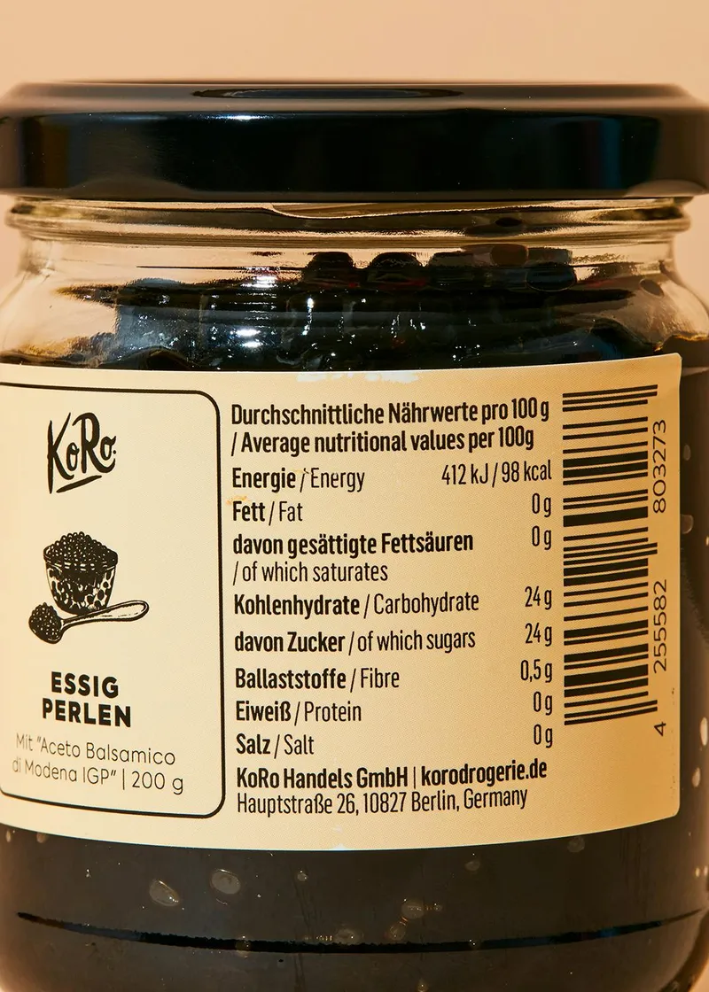 KoRo Essig Perlen mit "Aceto Balsamico di Modena I.G.P." 200 g – Produktbild 4 von 5