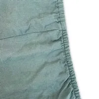 nordery nordery Spannbettlaken - 100% europäisches Leinen - Stonewashed, Graugrün (grün), – Produktbild 1 von 1