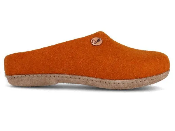 WoolFit WoolFit Filzpantoffeln "Classic" mit besonders weicher Einlage, Orange, – Produktbild 2 von 3