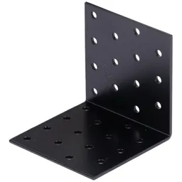 Alberts ALBERTS Lochplattenwinkel, verzinkt, schwarz, TxHxB 80x80x80 mm – Produktbild 1 von 1