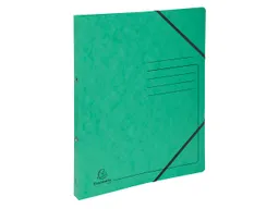 Exacompta 10 Exacompta Ringbücher, Colorspan-Karton, 355 g/m², DIN A4, Gummizug, 2 Ringe, grün – Produktbild 1 von 1