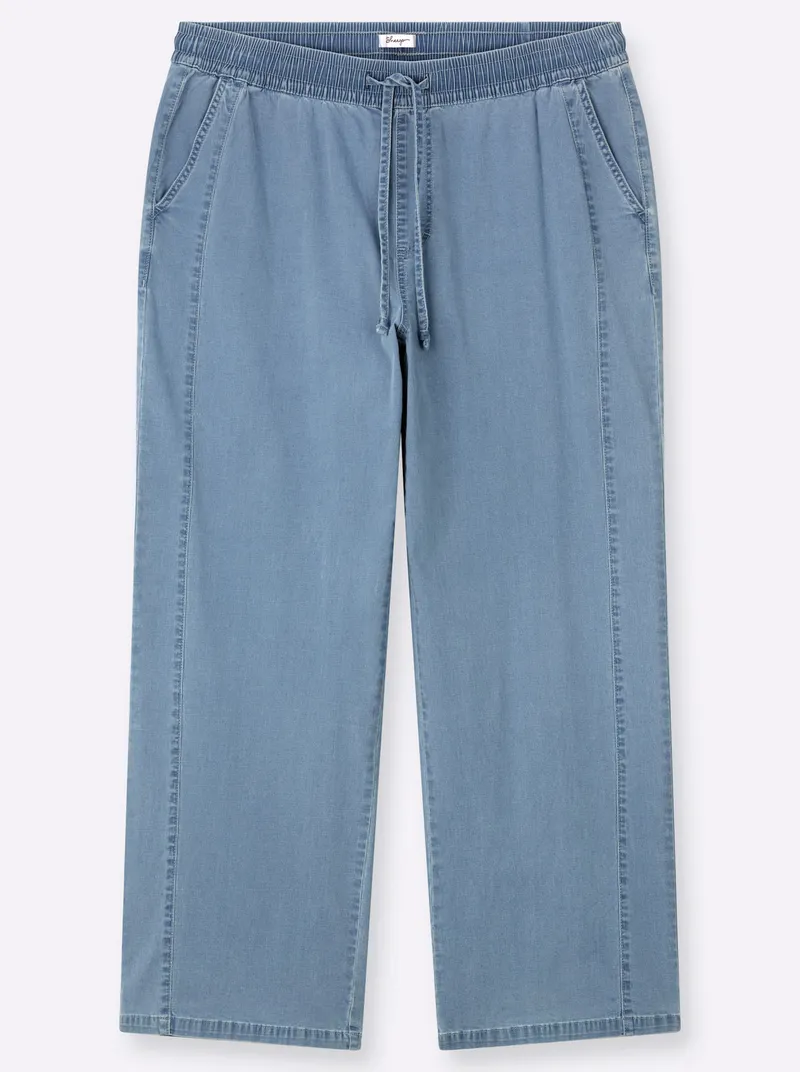 sheego Schlupfjeans, Blue-bleached, – Produktbild 1 von 2