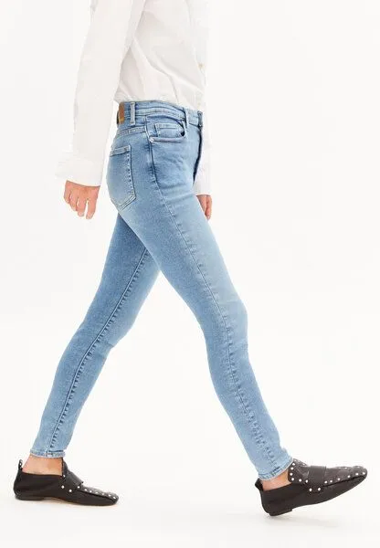 ARMEDANGELS ARMEDANGELS INGAA Damen Skinny Jeans High Waist Bio-Baumwoll Mix X-Stretch, Blue, – Produktbild 4 von 4