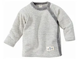 Lilano Lilano Baby Jacke Wolle Seide grau-geringelt Gr.62 – Produktbild 1 von 1