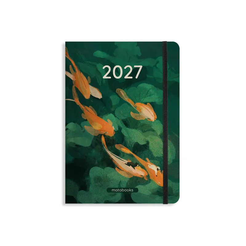 matabooks® matabooks® Kalender 2027 A5 Diary aus Graspapier – Jahresplaner Samaya – Farbe: Pond Green – Produktbild 1 von 2
