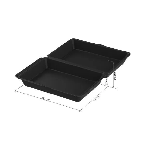 REuse REuse Menübox XL ohne Trennstege, Schlichtes schwarz, – Produktbild 2 von 3