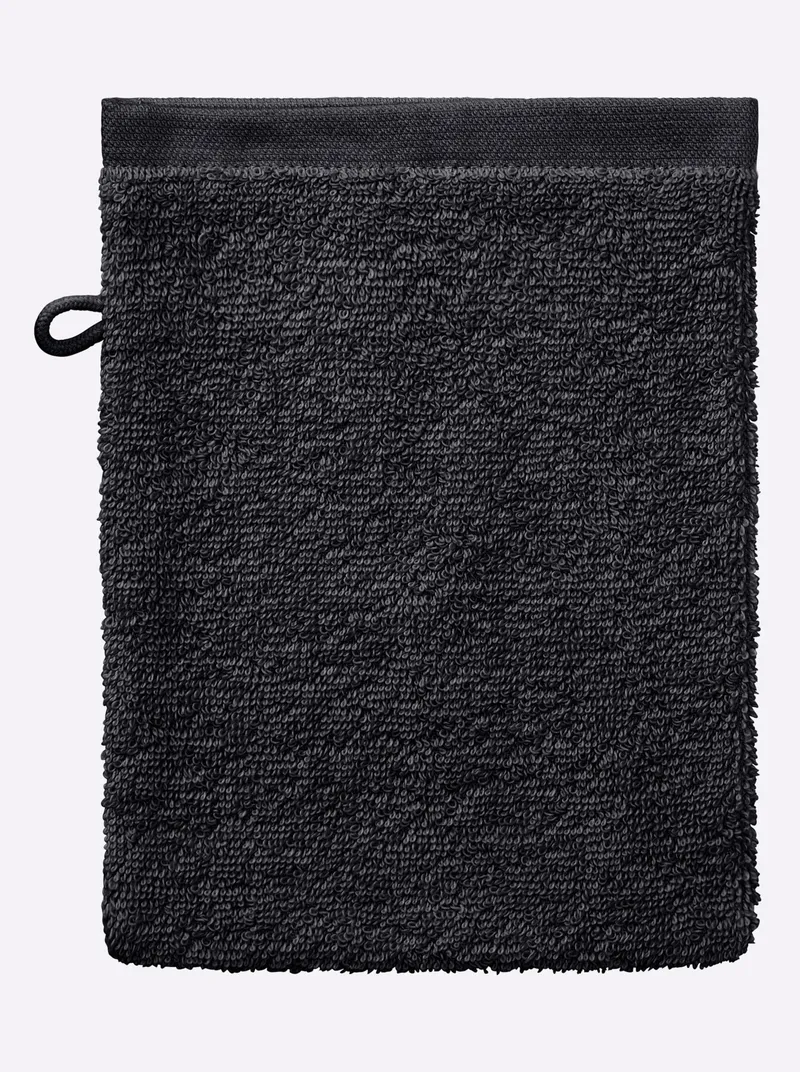 wäschepur Handtuch schwarz, Schwarz, – Produktbild 2 von 3