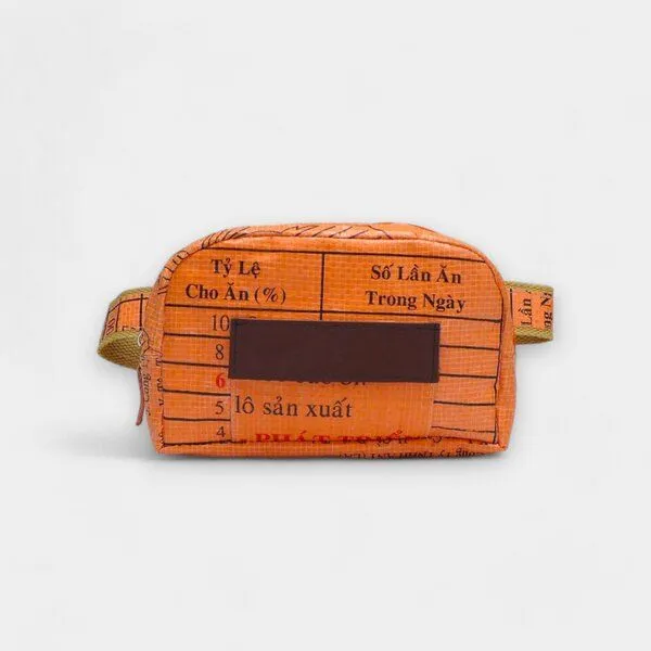 REFISHED fair fashion REFISHED fair fashion Bauchtasche 'BUM BAG' - upcycelte Fischfuttersäcke, #fish orange-schwarz, – Produktbild 1 von 1