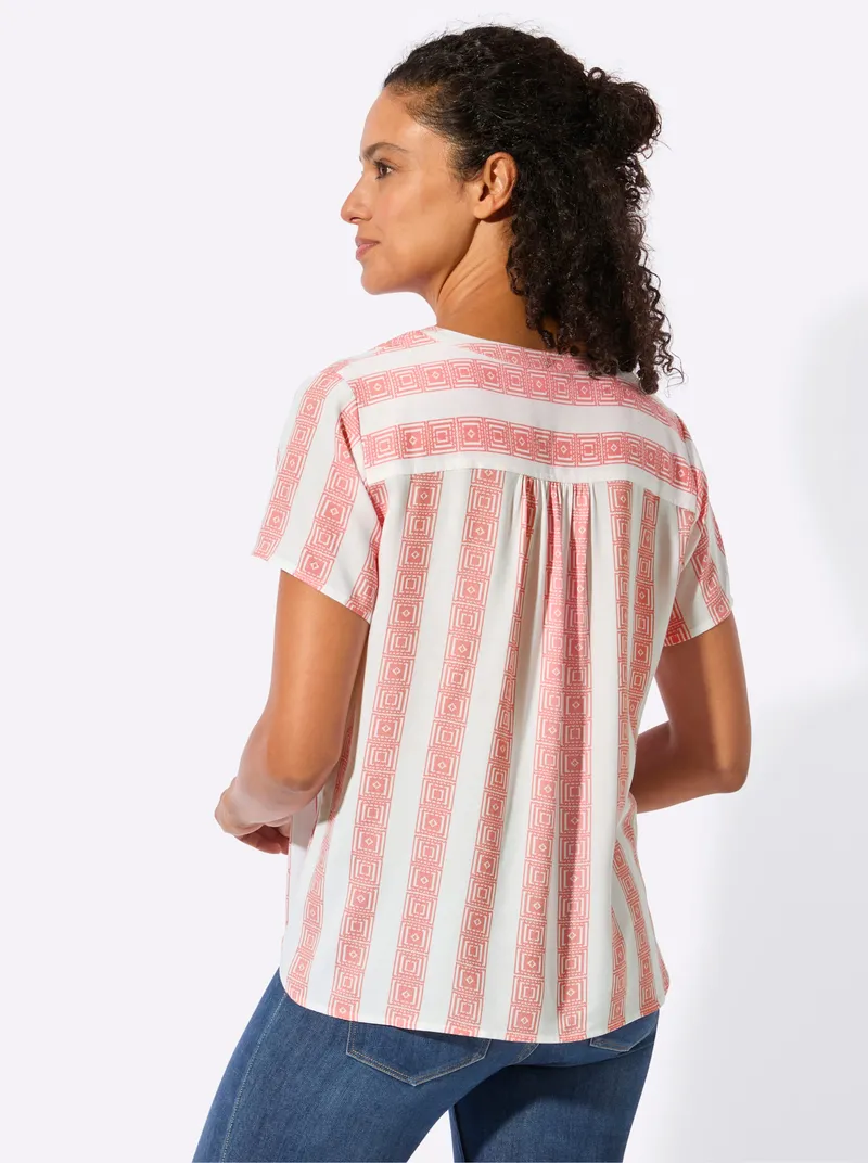 Witt Kurzarmbluse flamingo-weiß, Flamingo-weiß, – Produktbild 2 von 2