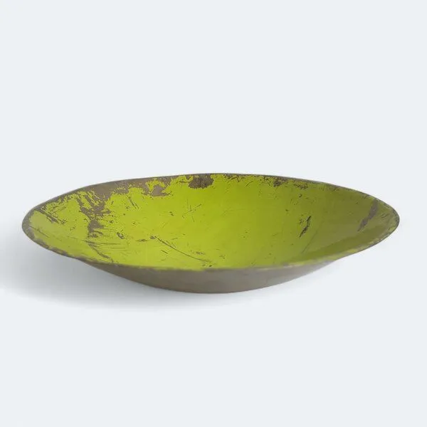 Moogoo Creative Africa Moogoo Creative Africa Kleine Schale aus recycelten Ölfässern ca. 30 cm, Hellgrün, – Produktbild 1 von 4