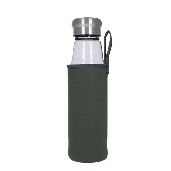 elasto elasto Glasflasche mit Teeeinsatz - Neoprenhülle und Motiv 0,5 l, Löwe, – Produktbild 4 von 4