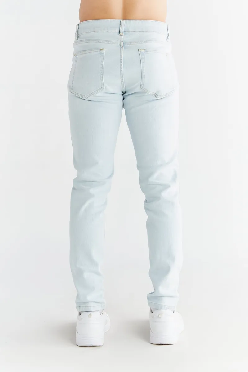 Evermind Evermind Herren vegan Jeans Slim Fit Eisblau, Extra hellblau, – Produktbild 1 von 2