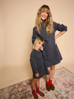 Envie De Fraise Damen Twill-Kleid mit Stehkragen ENVIE DE FRAISE Mama-Tochter-Capsule e leo – Produktbild 1 von 1