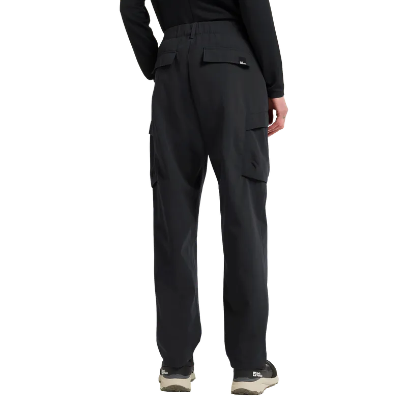 Jack Wolfskin Jack Wolfskin Yuma Cargo Pants Women Cargo-Hose aus Bio-Baumwolle Damen 38 black, Black, – Produktbild 2 von 2