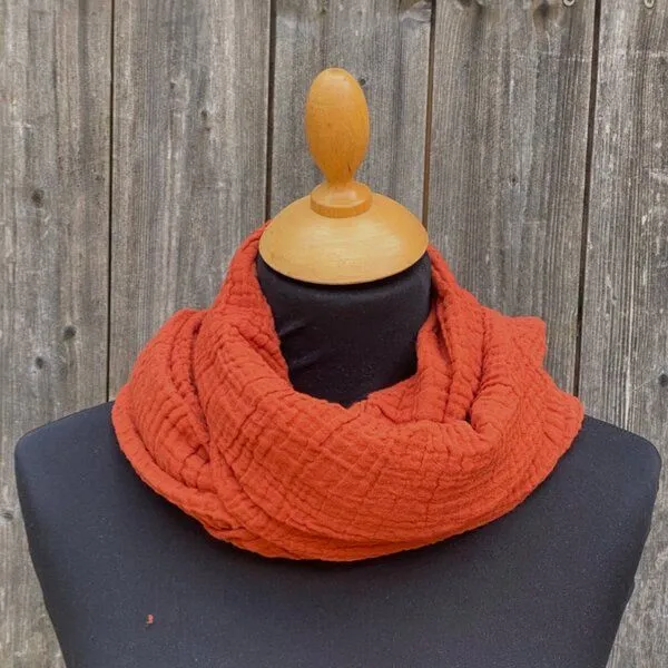 Der Lindwurm Der Lindwurm Musselin- Schal, Burned orange (orange), – Produktbild 4 von 4