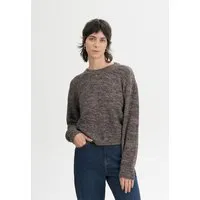 MELA MELA Strukturierter Strickpullover Style SURIYA aus 100% Bio-Baumwolle, Brown speckles, – Produktbild 1 von 1