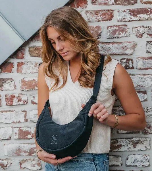 Airpaq Airpaq Moonbag Mini aus Lederimitat, Schwarz, – Produktbild 2 von 4