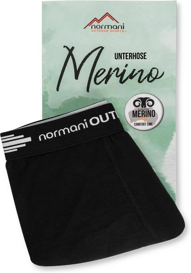 normani Thermounterhose Herren Merino Unterhose Sydney Thermounterwäsche Funktionshose Lang Baselayer Leggins Ski-Winterhose, Schwarz, – Produktbild 4 von 4