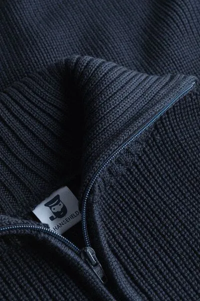 Hanseheld Troyer Hanseheld Merino GOTS Organic kbT Strickpullover Wolle, Blau, – Produktbild 4 von 4