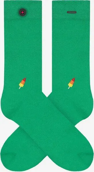 A-Dam A-Dam Socken mit Stickerei, Adam (grün), – Produktbild 2 von 2