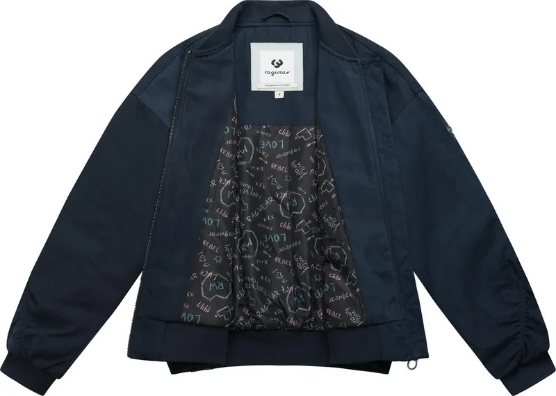 ragwear ragwear Outdoorjacke Allyra Y Leichte Übergangs-Bomberjacke mit Rippkragen, winddicht, Blau, – Produktbild 1 von 4